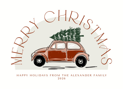 Merry Christmas Tree Car 